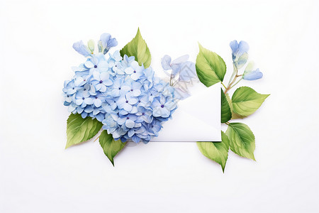 花朵盛开的邮件艺术高清图片