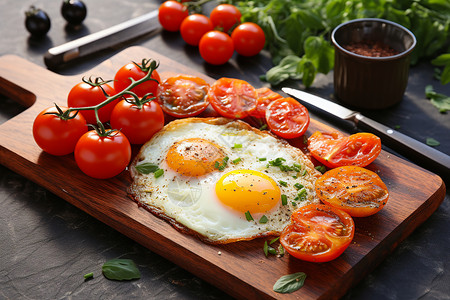 早餐鸡蛋番茄图片