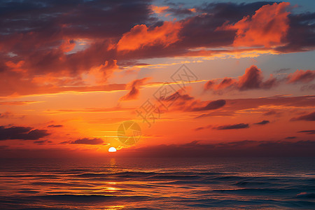 日出宁静的大海图片