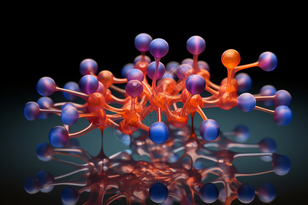 医学分子模型背景图片