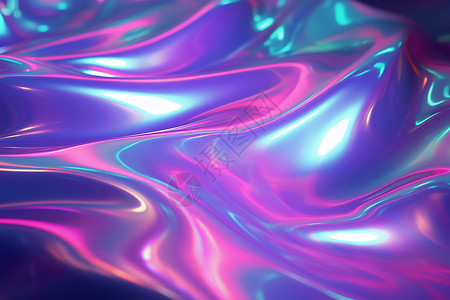 紫色霓虹边框炫彩纳米流光背景