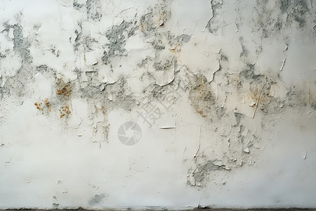 水泥裂缝一面白色墙上的痕迹背景