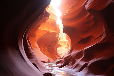 沙漠里的红砂岩峡谷图片
