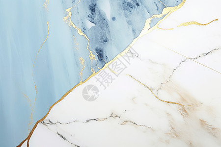 冰蓝色边框蓝色装饰风格的大理石地板背景