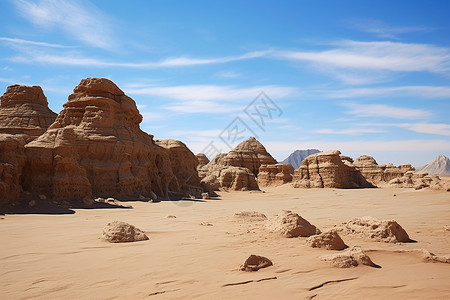 沙漠里的风化岩图片