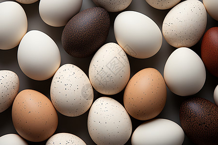 有斑点的棕色鸡蛋高清图片