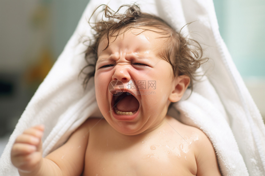 宝宝张大嘴的哭图片