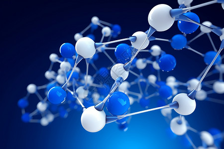 蓝黄白相间蓝白相间的化学分子设计图片
