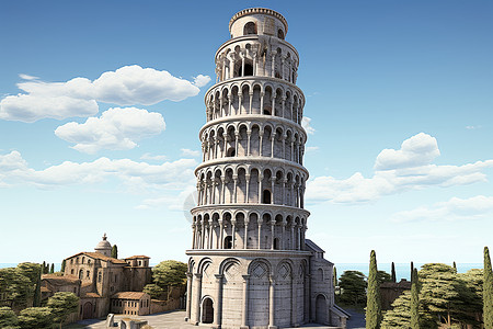 建筑物意大利意大利比萨斜塔背景