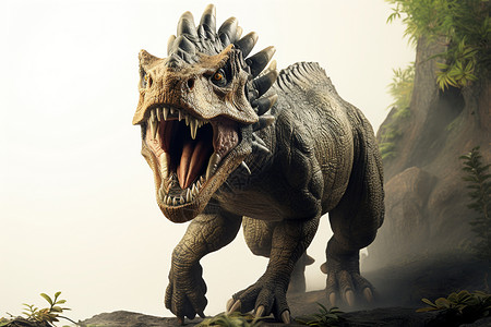 恐龙生物史前巨兽咆哮的丛林之旅设计图片
