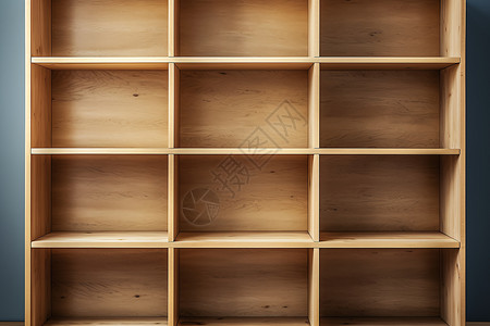 木质多格书架高清图片