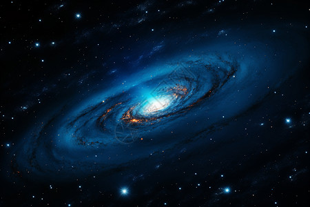 蓝色椭圆星系星际之美设计图片