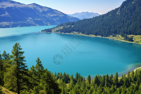 湖泊蓝天碧水图片
