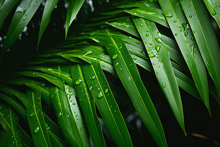 雨林中的植物特写图片