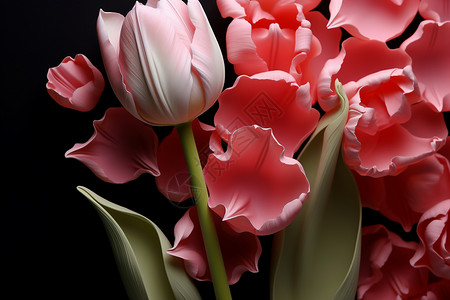郁金香花朵和花瓣植物高清图片素材