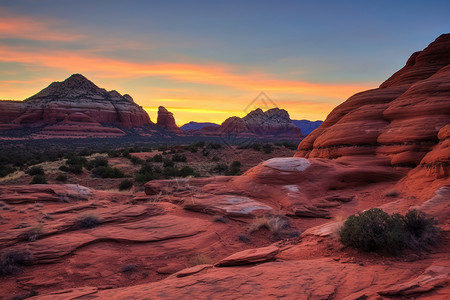 炫丽风景著名的亚利桑那红岩背景