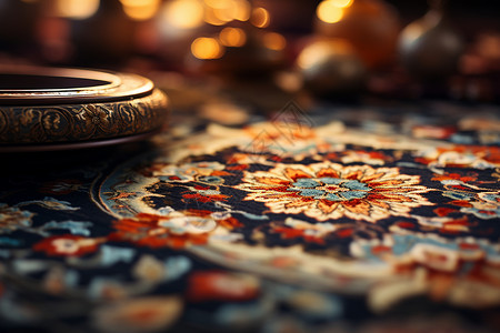 奢华的波斯地毯背景图片