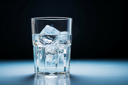杯子里融化的冰背景图片