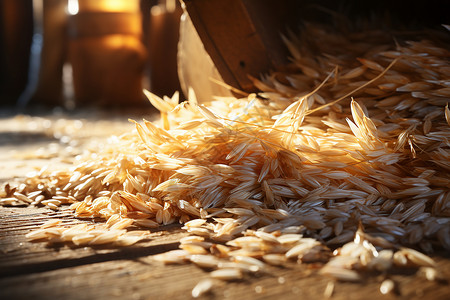 丰收的健康稻米图片