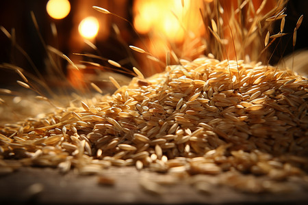 丰收的农业稻米图片