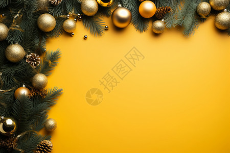 圣诞树上的饰品背景图片