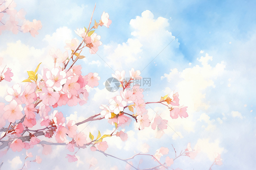 樱花绽放下的柔美画卷图片