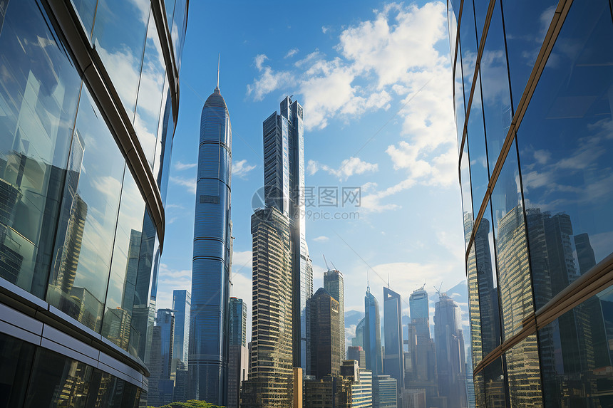 高大的商业城市建筑图片