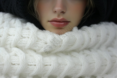 冬日温暖的围巾图片