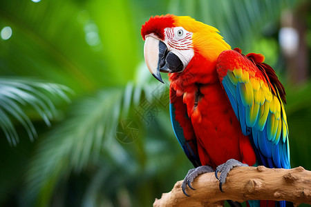 彩色吸蜜鹦鹉热带环境中的鸟儿背景