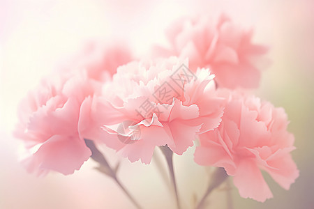 盛开的粉色康乃馨背景图片
