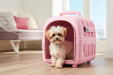 粉色宠物航空箱背景