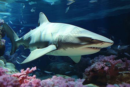 珊瑚间的鲨鱼图片