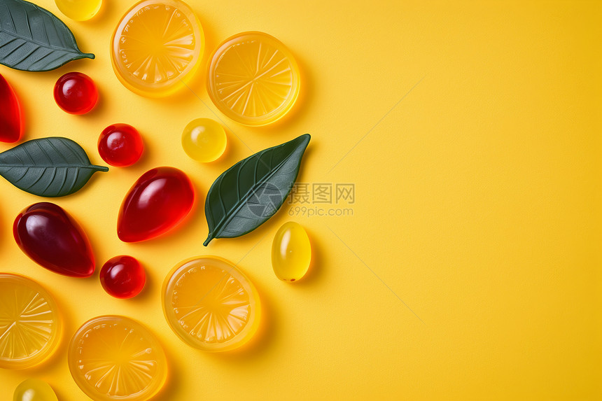 手工制作的水果软糖图片