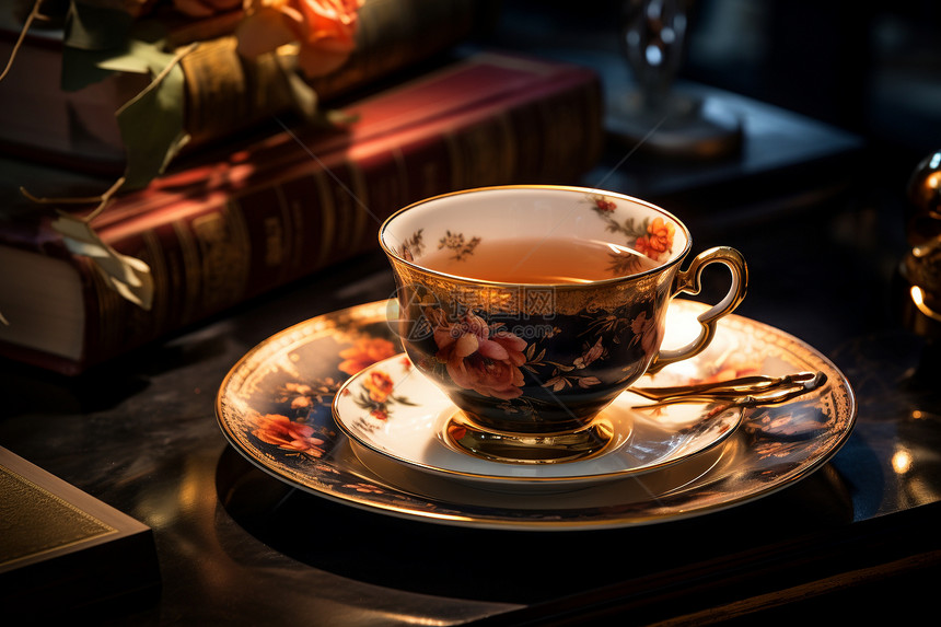 一杯欧式红茶图片