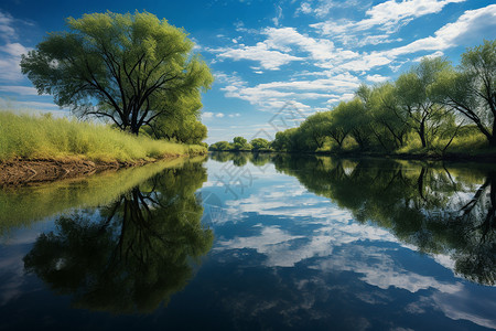 美丽自然的河面图片
