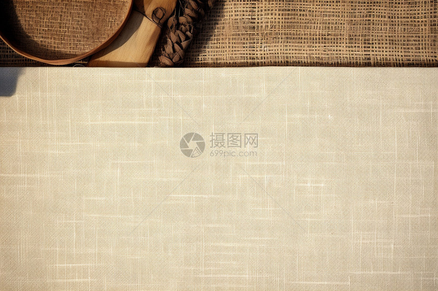 亚麻材质的纺织品图片