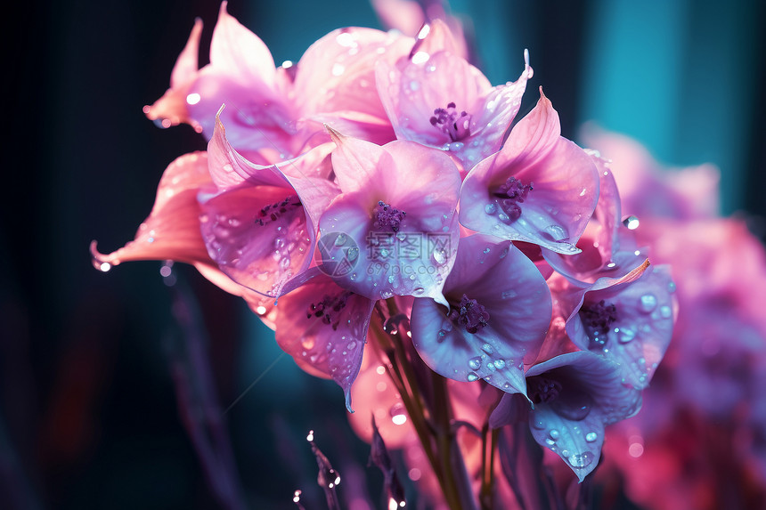 粉紫兰花图片
