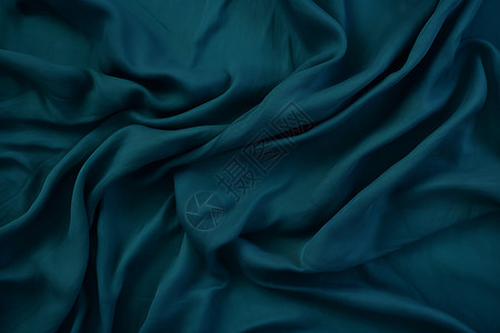 皱褶布蓝色细纹布背景