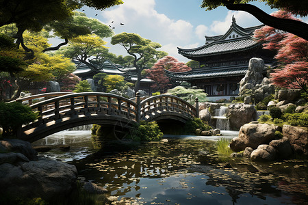 中式园林美景图片