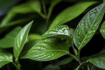 户外清新的绿萝植物背景图片