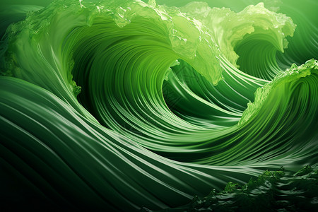 绿色波浪背景图片