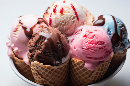 甜蜜巧克力冰淇淋高清图片