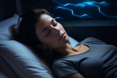 睡眠科技女性感知科技背景
