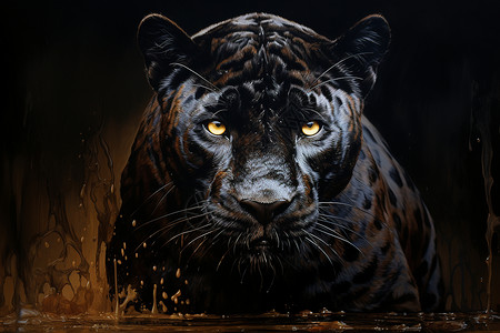 浑身散发着威严气息的黑豹高清图片