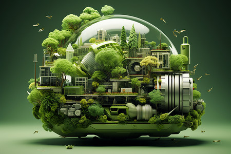 持续性电动机的环保设计图片