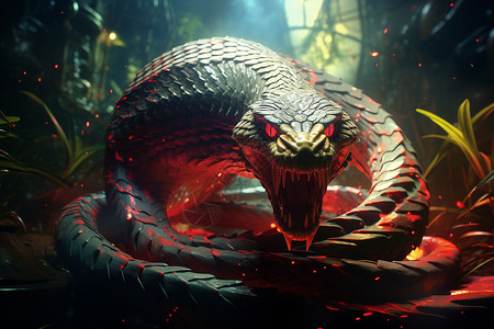 怪兽巨蛇背景图片
