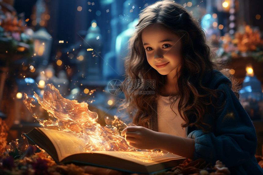 童话魔法与女孩图片