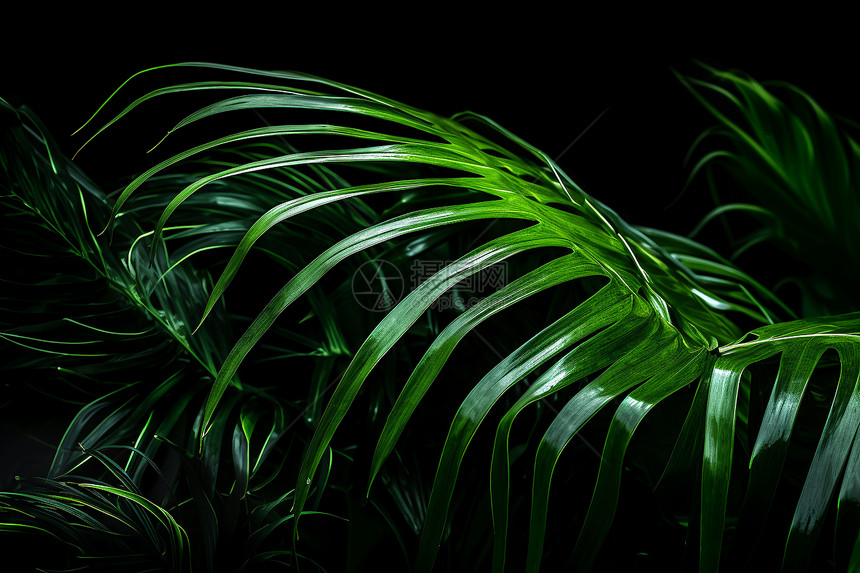 翠绿的热带植物图片