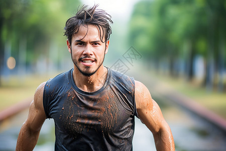 奔跑的男人肌肉高清图片素材