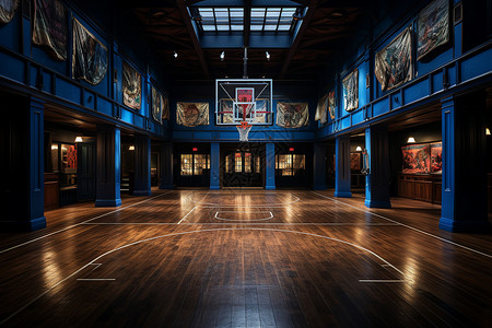 篮球场背景篮球地板高清图片